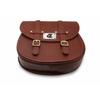 Dark Tan "Leather Saddle Bag Fit For Royal Enfield Hunter 350"