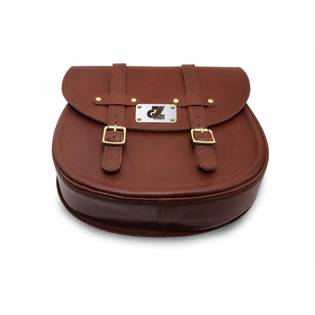 Dark Tan "Leather Saddle Bag Fit For Royal Enfield Hunter 350"