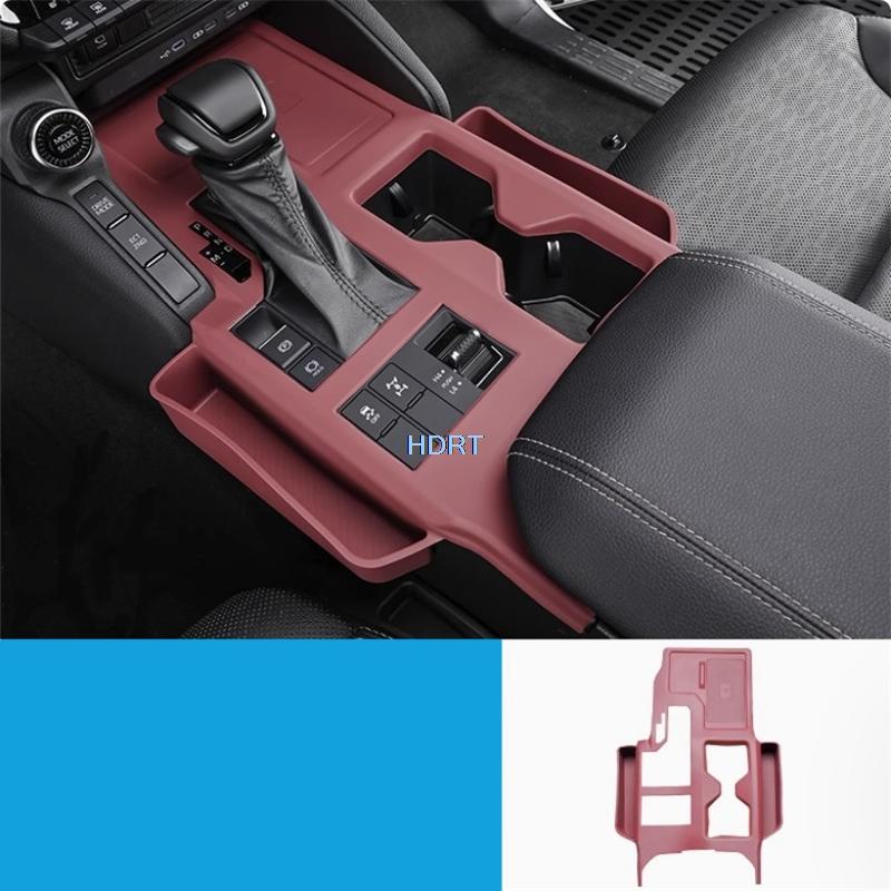For Toyota Land Cruiser 250 LC250 Prado 2024 + Car Styling Center Console Front Water Cup Pad Gear Shift Storage Box Interior