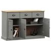 VidaXL Buffet avec tiroirs VIGO 113x40x75 cm gris bois massif de pin 353192