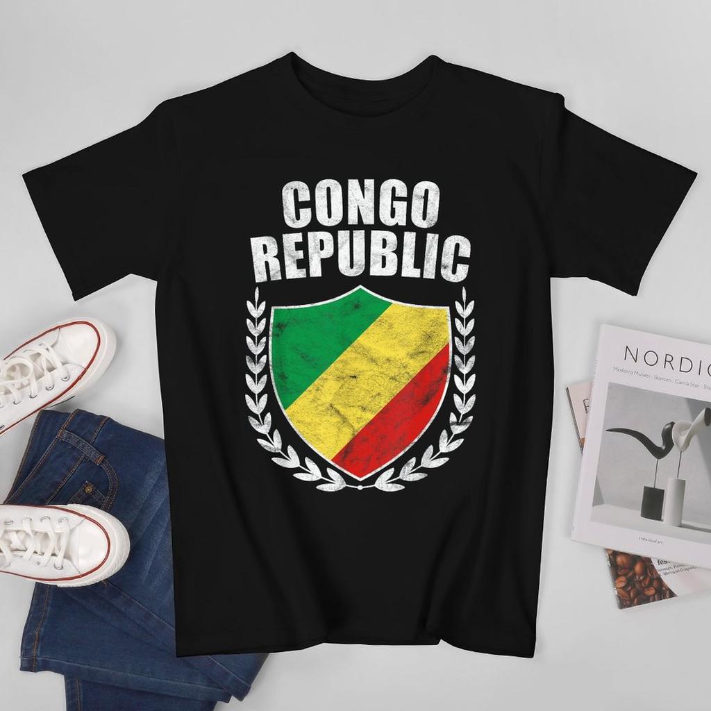More Design Republic Of Congo Flag Unisex Tshirt Tees Tshirt Oneck T Shirts Unisex Boys Clothing 100 Cotton