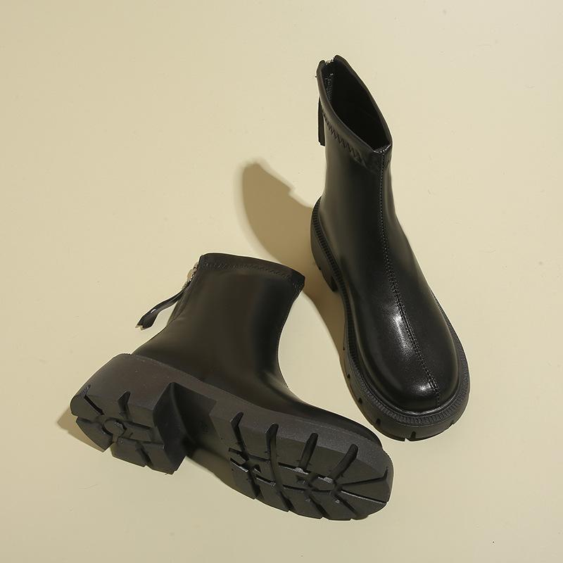 Martin boots women's shoes 2025 new popular women's boots thick-soled thin boots British style small short boots women's spring and autumn single boo