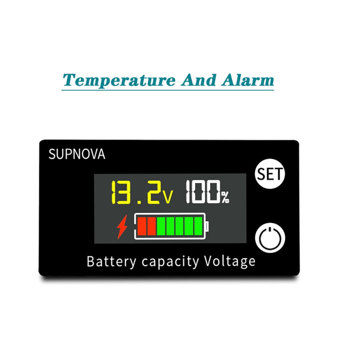

Водонепроницаемый индикатор емкости аккумулятора постоянного тока 8 В-100 В, свинцово-кислотный литий LiFePO4 для автомобиля, мотоцикла, вольтметр, датчик 12 В, 24 В, 48 В, 72 В