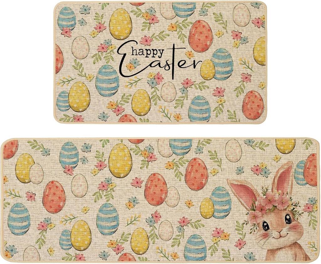 1/2pcs Spring Style Kitchen Non-Slip Carpet Bedroom Floor Mat Indoor Outdoor Entrance Door Mat Spring Summer Home Decorat
