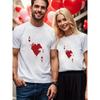 1 Stück Valentinstag Limitierte Partner-T-Shirts Vielseitiges Haus- & Oberbekleidungs-Top
