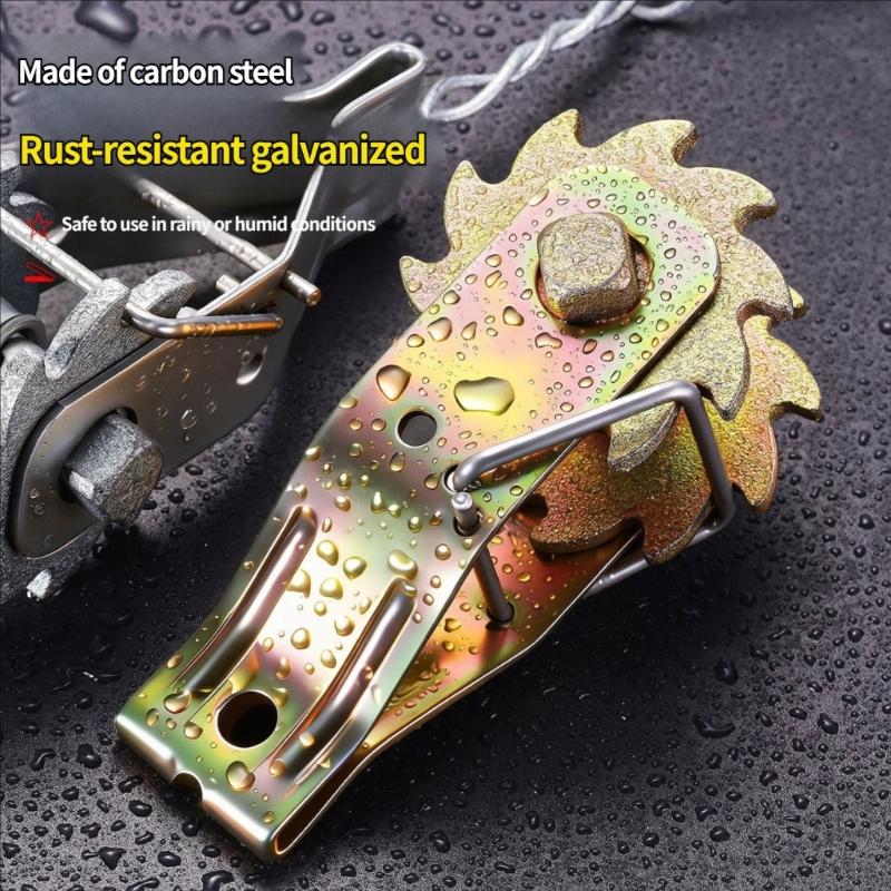 Manual Wire Tightener Gear Tensioner with Steel Body for Fence Line Repair, Wire Securing and Daily Maintenance Use