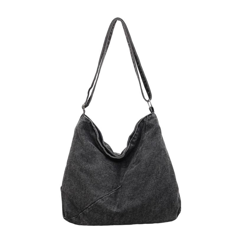 Borsa a Spalla in Denim Borsa a Tracolla di Grande Capacità Borsa Tote da Donna