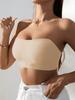 Seamless Strapless Bandeau Bra for Women, Invisible Push-Up Wireless Bra, Comfort Bralette Tube Top