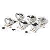 6 Stück Gitarrenmechanik-Knopf Exquisite Fischschwanzform Bequemer Griff Metall Stimmwirbelkopf