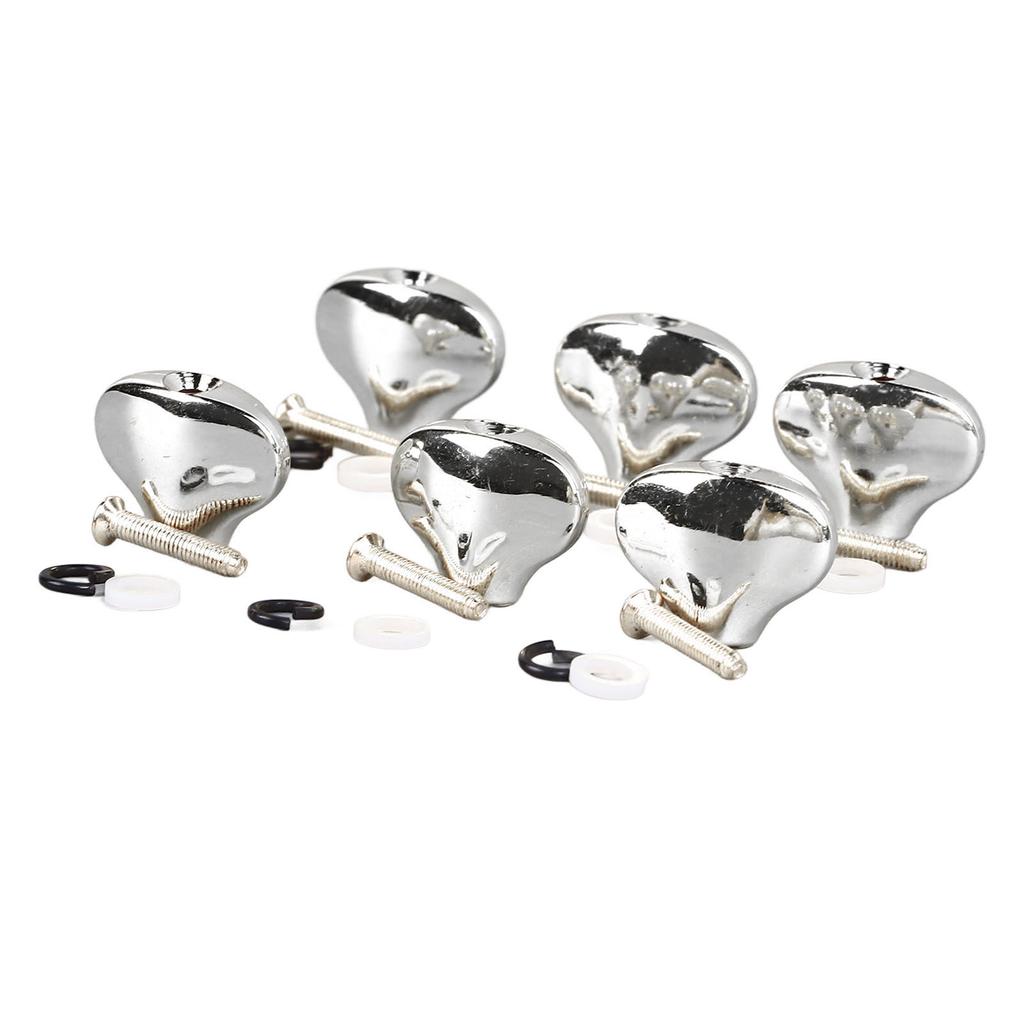6 Stück Gitarrenmechanik-Knopf Exquisite Fischschwanzform Bequemer Griff Metall Stimmwirbelkopf