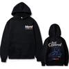 European Size Oversized Hoodie with Gold Rap Pattern