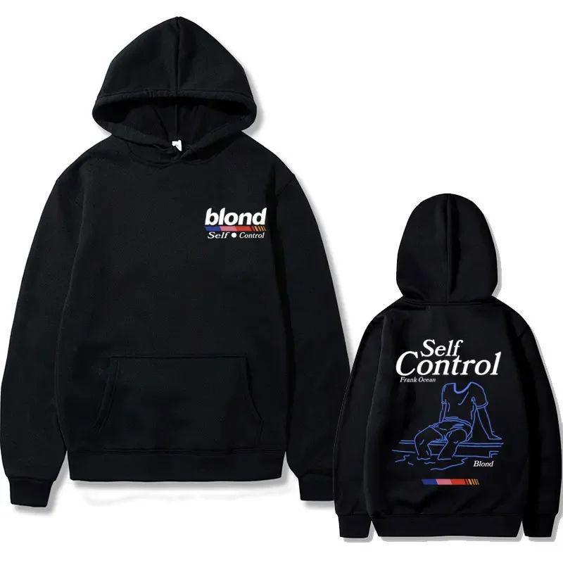 European Size Oversized Hoodie with Gold Rap Pattern