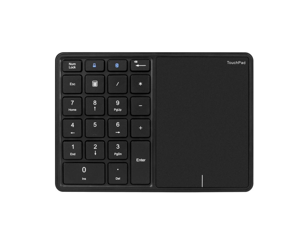 BT14 Dual-Mode Wireless Bluetooth 22-Key Rechargeable Silent Touchpad Keyboard
