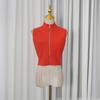 Bright Color Sexy Girl Style Knitted Two-piece Women's Sleeveless Vest High-waist Skirt