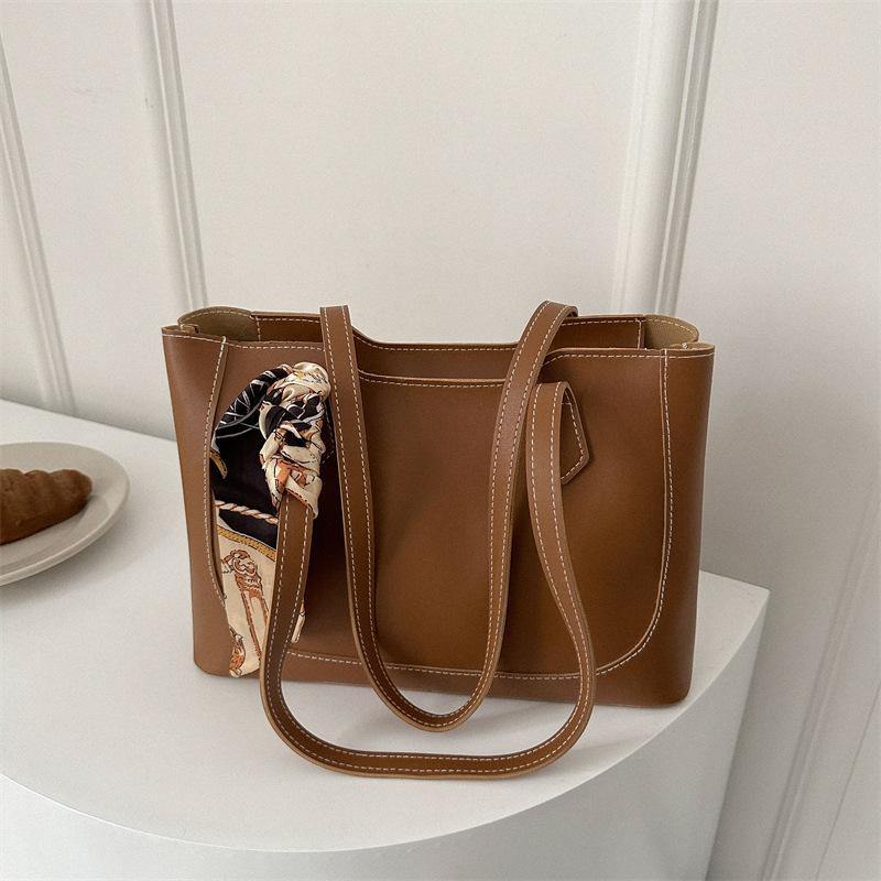1pc Tote Bag for Women, Large Capacity Shoulder Handbag with Zipper Closure, College Commuter Shoulder Bag Multiple Compartments