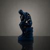 Abstract Thinker Ornament 3D Printed Matte White Sculpture Living Room Sculpture for Desktop