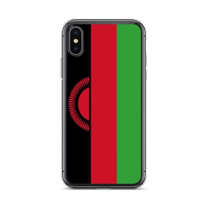 Coque Téléphone – Drapeau Du Malawi – Compatible iPhone XS – Étui Souple – Résistant Et Antichoc - Silicone - Pixelforma