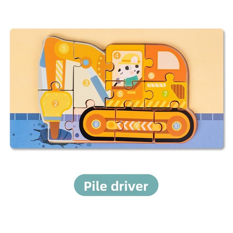 Wooden 3d Puzzle Toy For Preschool Kids With Educational Development For Boys And Girls