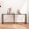 Day and Night - Day and Night Transparent Tempered Glass Console Table 180x35x75.5 Cm
