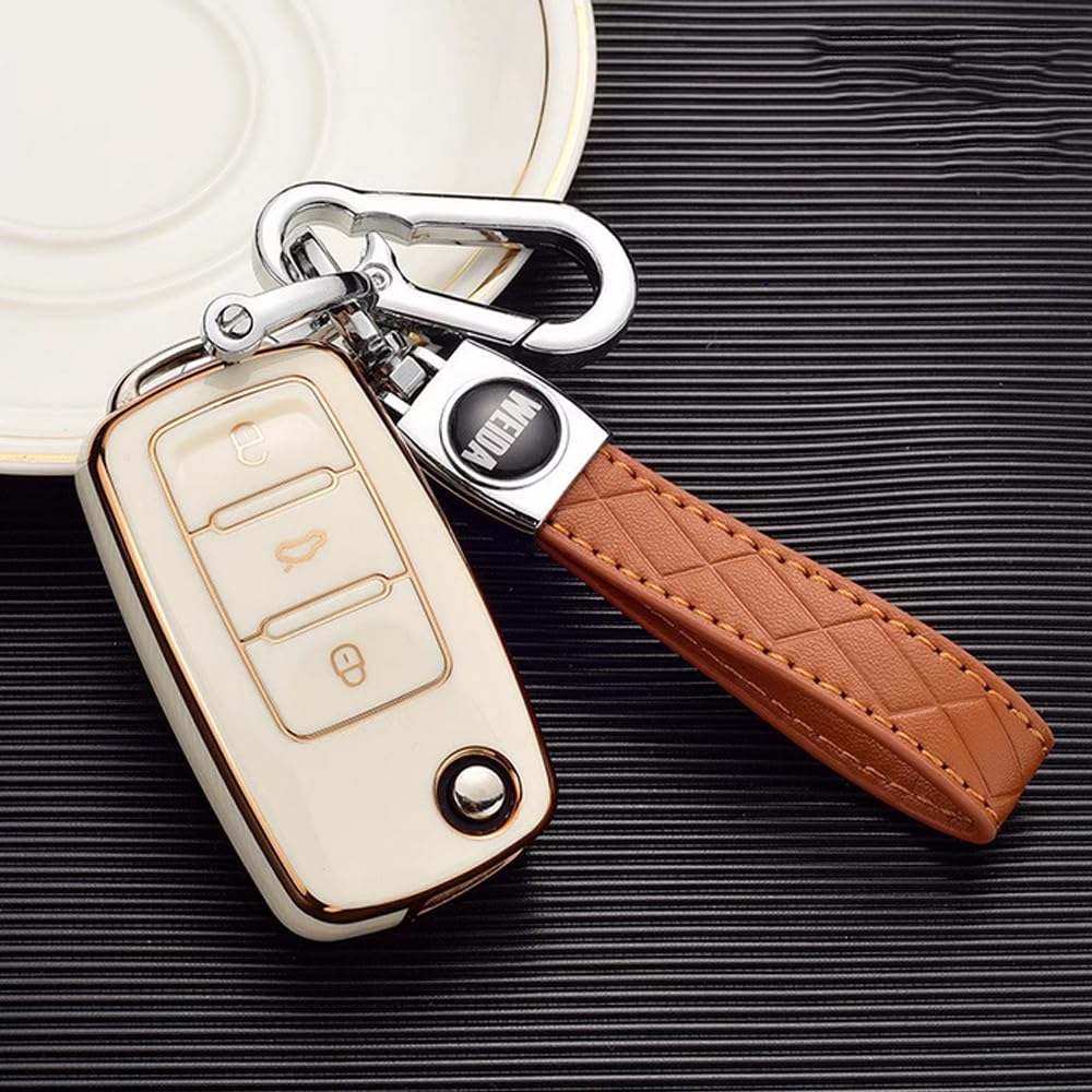 VW Dedicated Smart Key Case, Key Cover, Key Holder, Stylish, High Quality, Scratch-Resistant, Anti-Falling,