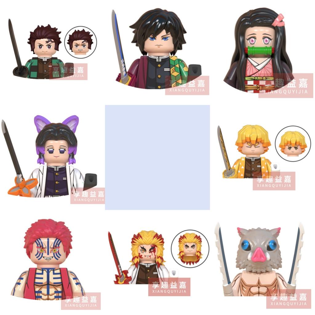 WM Blocks 6116 6137 6138 Demon Slayer Tanjirou Nezuko Inosuke Zenitsu Giyuu Rengoku Uzui Tengen Anime Bricks Building Blocks