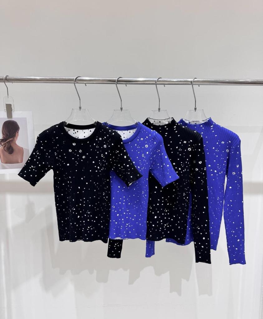 Trendy Brand Double-Sided Jacquard Knitwear: High-Quality Early Autumn Round/Half-High Neck Base Layer