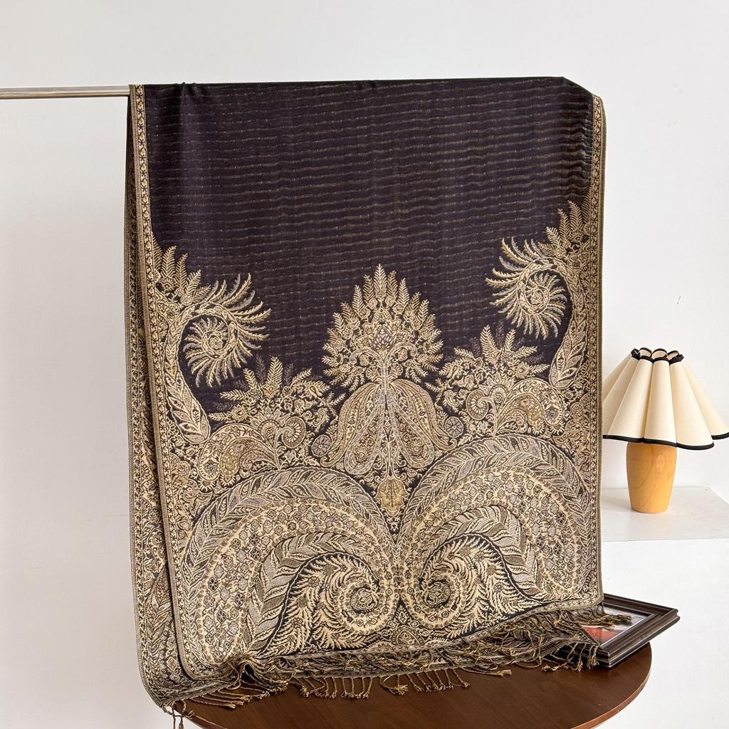 Ethnic Style Personalized Tassel Shawl Ladies' Air-conditioned Room Office Warm Creative Palace Patterned Scarf Trendy