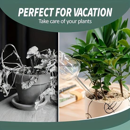 Self Watering Globes Clear Mushroom Plant Watering Bulbs Planter Insert Automatic Watering Devices for Indoor Outdoor Potted Plants