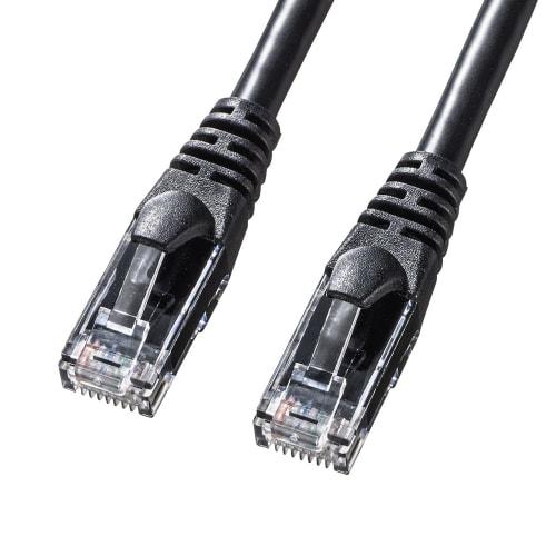 Sanwa Supply LAN Cable CAT6A Stranded Wire 10Gbps/500MHz Gigabit Ethernet Cable Anti-Claw RJ45 Connector (3m) Black KB-T6AY-03BK