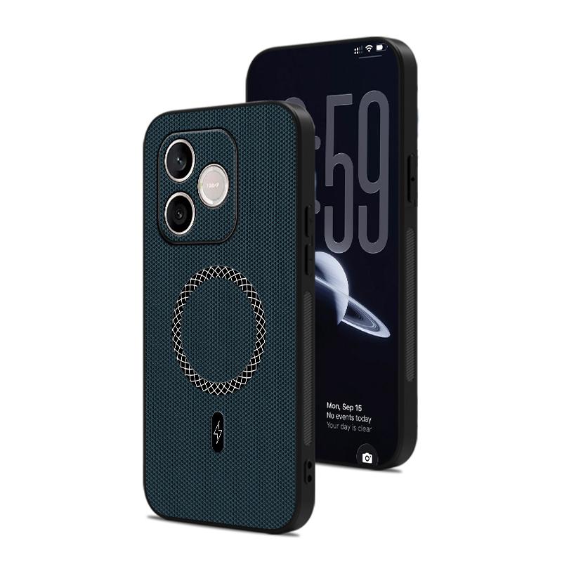 3D Leather Texture Wireless Charging ShockProof Magnetic Case For Honor 600 Lite Honor600Lite 5G Phone Cover