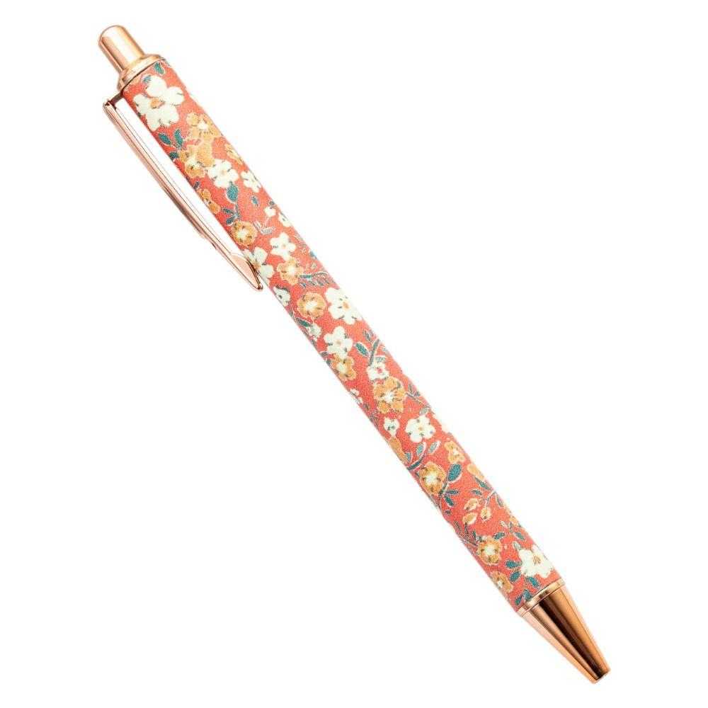 Cute Cartoon INS Print Pen Luxury Heart Flower Pens Portable Press Metal Pen  Office Supplies