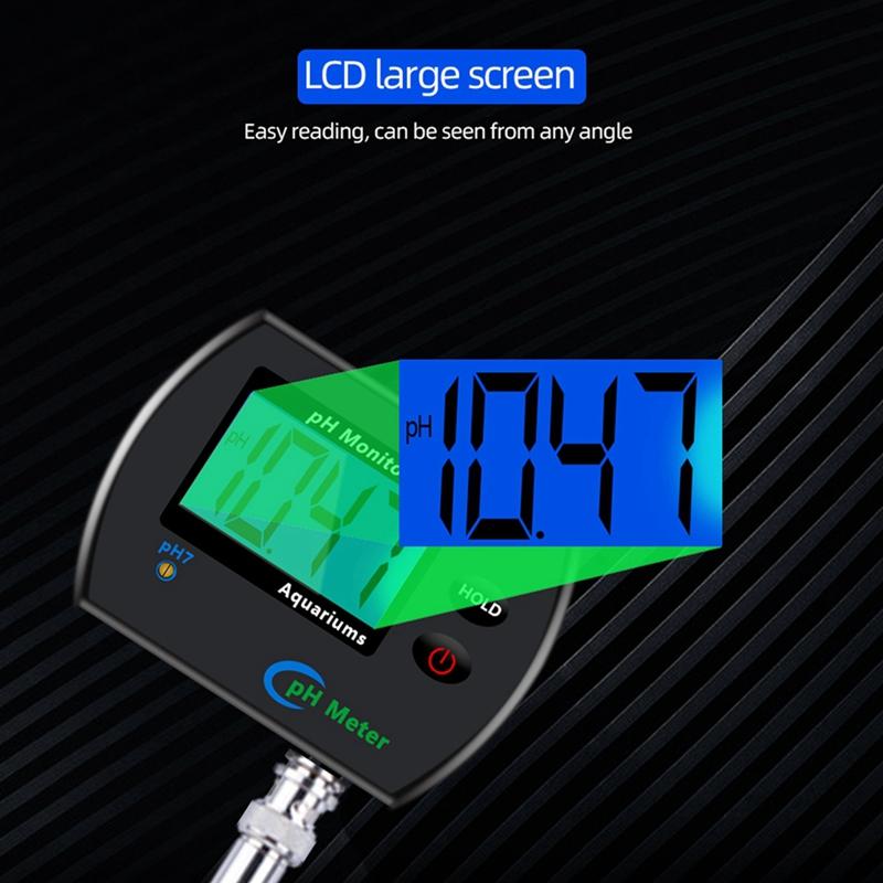 A25F-Digital Ph Meter Aquarium Drinking Water Online PH Monitor Professional Accurate Water Quality Tester EU Plug