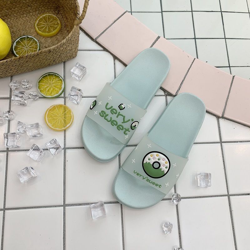 

Сандалии женские летние домашние с толстой подошвой, нескользящие домашние и уличные тапочки для ванной и дома, мужские тапочки для пар 36-37 светло-зеленый