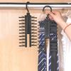 1/2Pcs Tie Storage Hanger Large Capacity Bow Clip Scarf Belt Hanging RackTie Belt Display Holder Wardrobe Household
