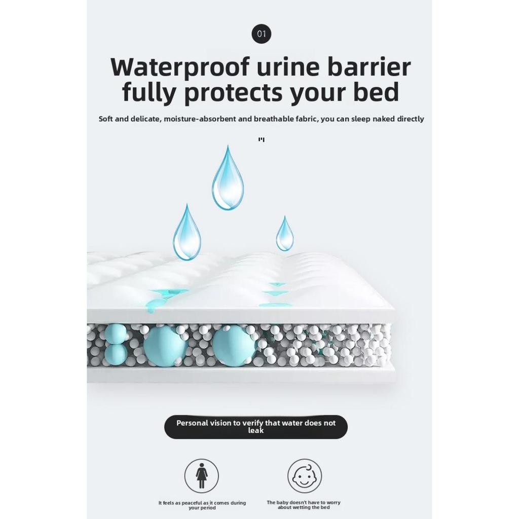 Ultraweicher Kühlender Wasserdichter Matratzenschoner, Schmutzabweisend und Knitterarm - Sehr Gut Geeignet für Schlafzimmer und Hotelmatratzenschutz