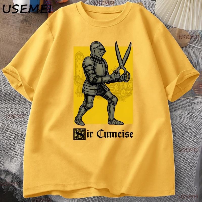 Funny Knight Meme T Shirt Edgy Dark Humor T-shirt for Men Women Vintage Cotton Short Sleeve Tshirt Men's Clothes Loose Tees