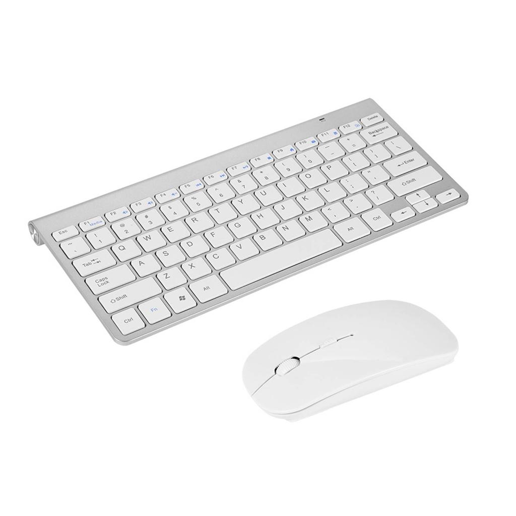 Slim 2.4GHz Wireless Keyboard and Mouse Kit for Desktop Laptop Black