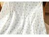 Soft Cotton Floral Print Long Sleeve Shirt with Ruffled Collar