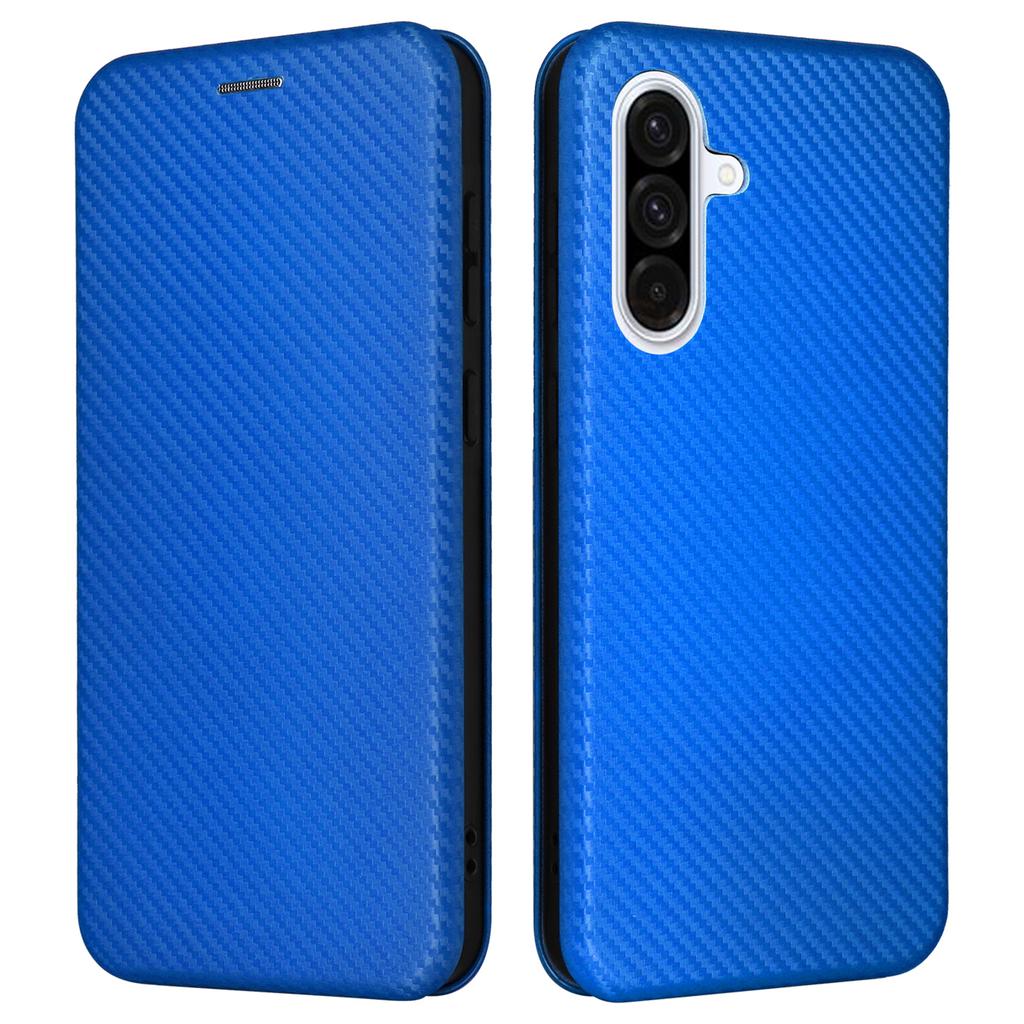 For Samsung Galaxy A56 5G Case Carbon Fiber Texture Drop-Proof PU Leather Phone Cover