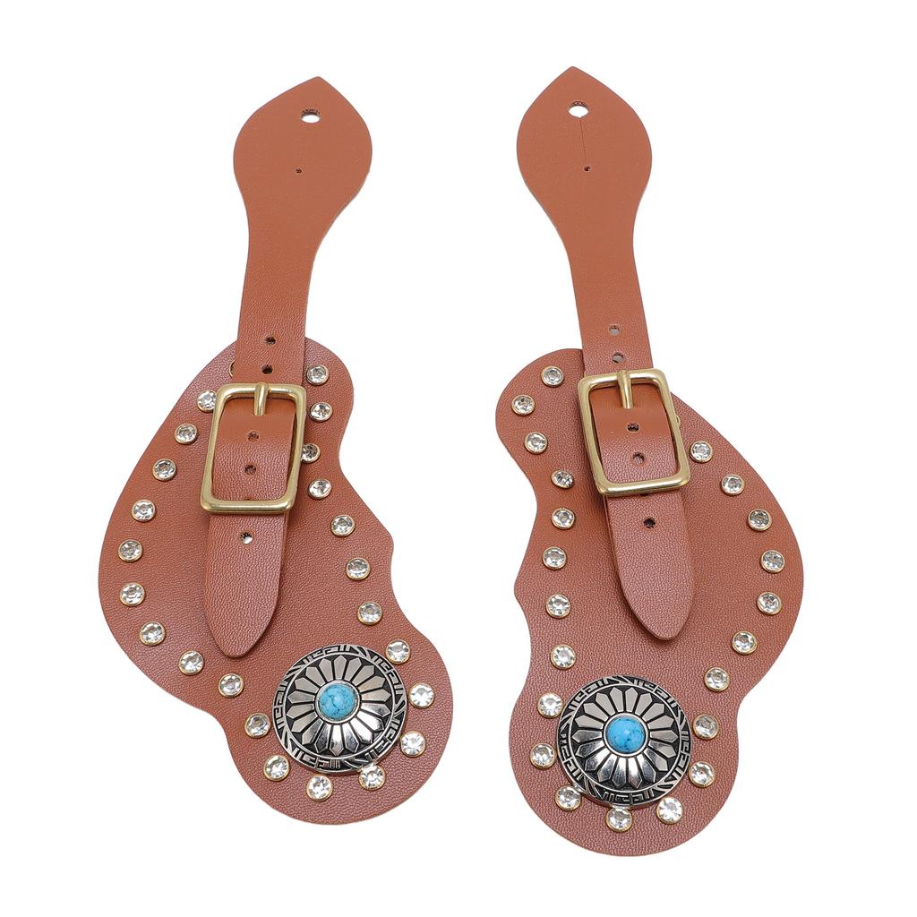 Set di speroni da 2 Pezzi Attrezzatura per Stivali da Cowboy Equestri Regolabile Accessori Western Rodeo Pascolo