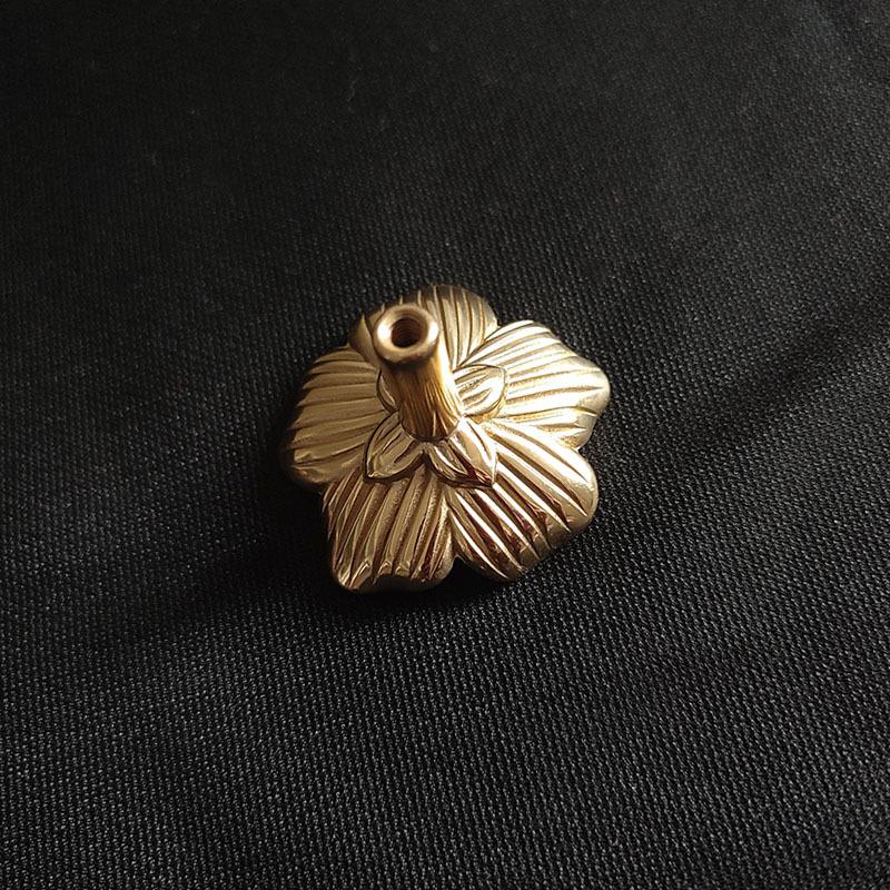 Brass Forging, Plum Blossom Shape, Creative Handle, Wardrobe Drawer, Small Handle, All Copper, Single Hole, Simple