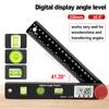 4 In 1 Digital Display Angle Ruler Woodworking Tool w/ Spirit Level Square Ruler