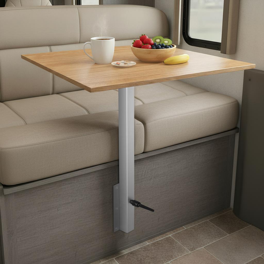 Aluminum Alloy Removable RV Table Leg 360 Degree Swivel Height Adjustable RV Table Leg Bracket Folding Table Leg for RVs