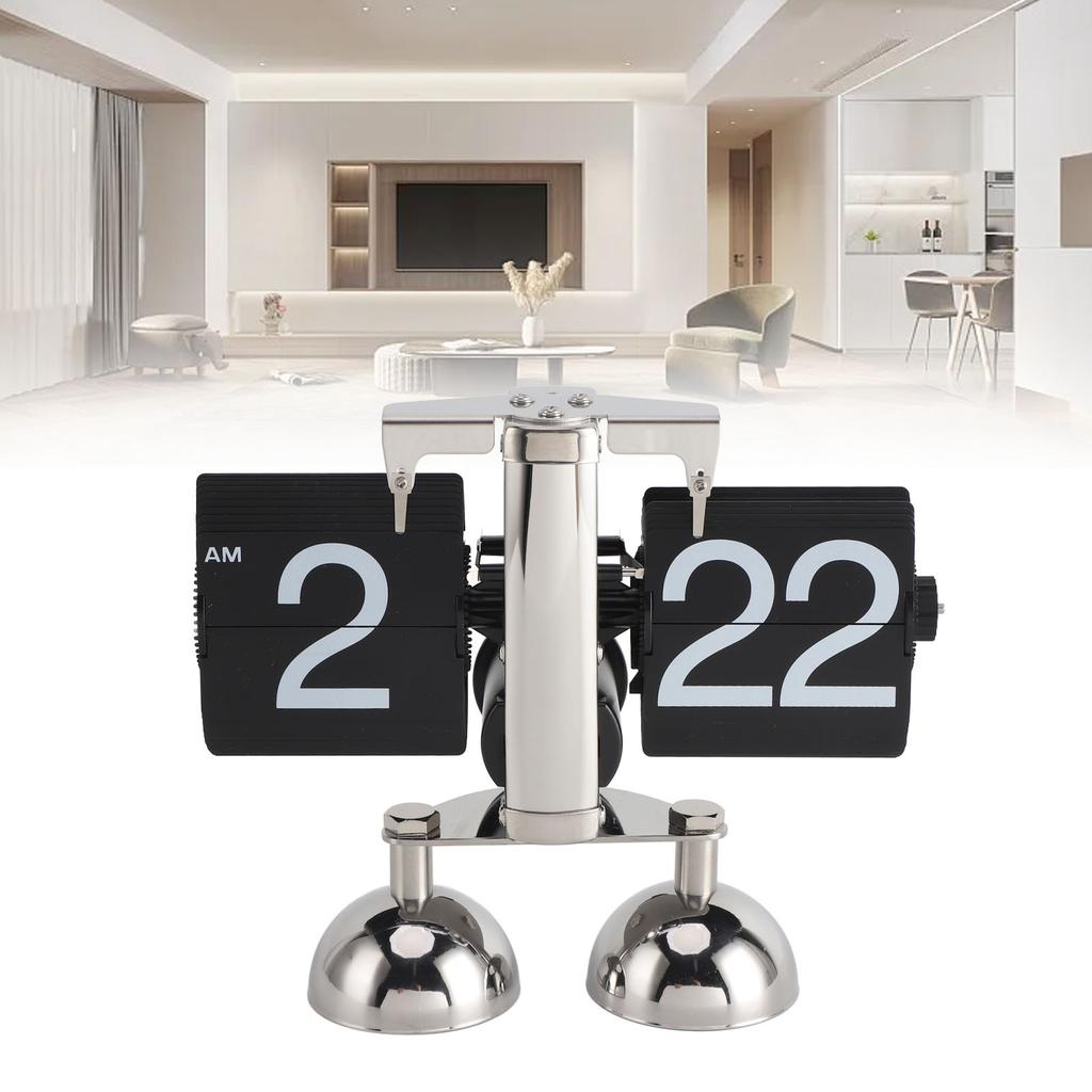 Retro Digital   Down Clock   Desk Clock Mechanical Battery Powered   Decor 2 Legs 12 Hour