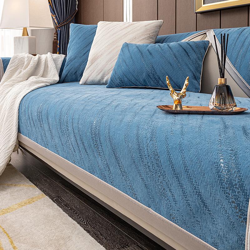 Sofapute Four Seasons Universal High Sense Sklisikker pute Enkel Moderne Lett Luksus Sofatrekk i skinn Klut Rygghåndkle