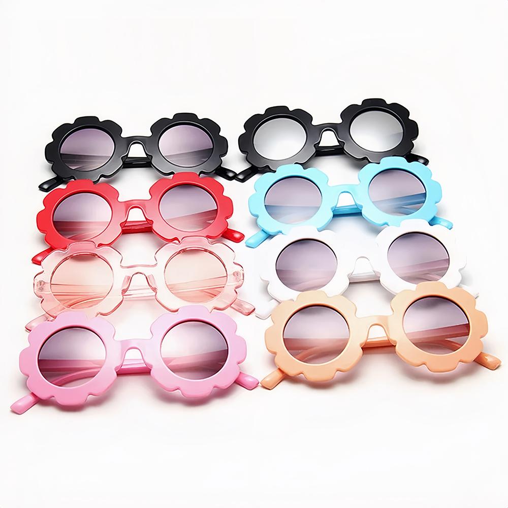 Kids Round Sunglasses Sunflower Design UV400 Protection Cute and Stylish for Boys Girls