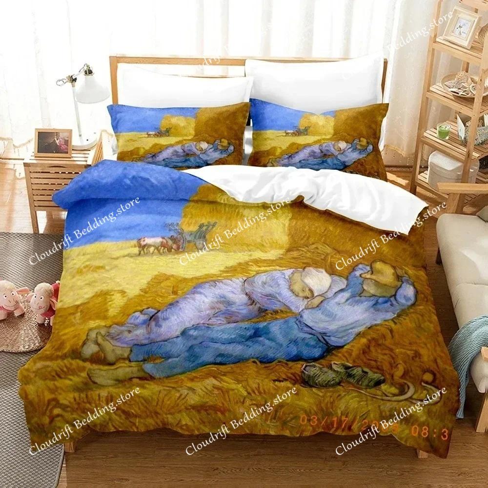 Poszewka na kołdrę Van Gogh Styl malarstwa olejnego Noc gwieździsta Pościel Zestaw poszewek na kołdrę z mikrofibry Prezenty Dla dziewcząt chłopców nastolatków Dekoracja