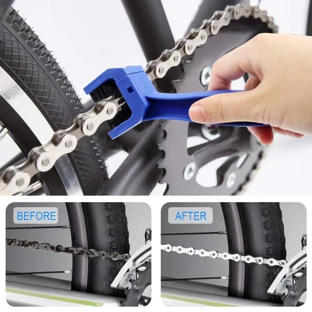 Motorrad-Kettenbürstenreiniger, Kunststoff, Fahrrad-/Moto-Bürste, sauberer Kettenreiniger, Outdoor-Schrubber, Straßenpflege-Werkzeug, Motorradteile