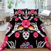 Skull Style Bedding Sets 3D Home Bedclothes Breathable Pillowcase Polyester Teen Children Highend Duvet Cover