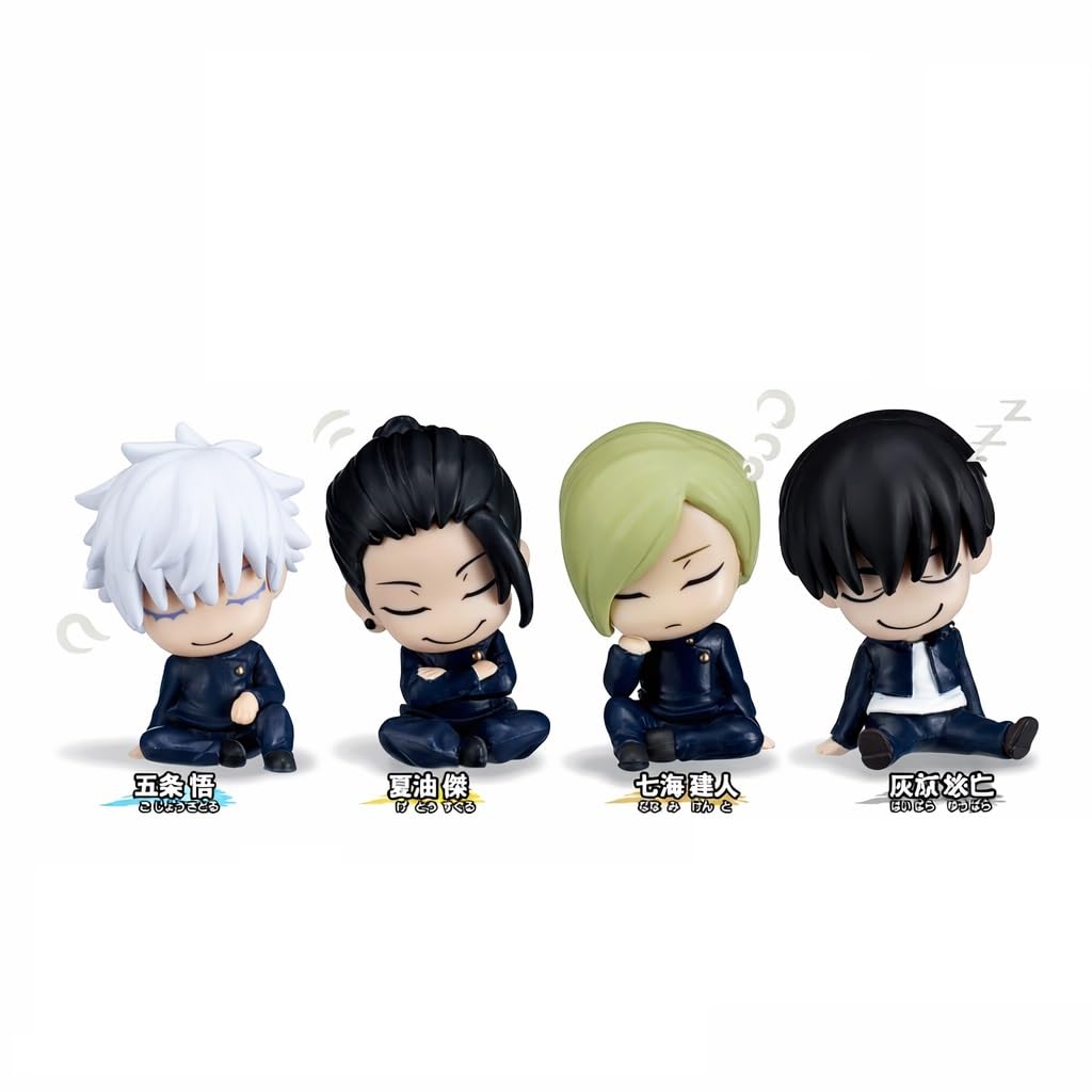 Jujutsu Kaisen Complete Set of 4 Types Capsule Shoulder-Zun Fig. (Gachapon Toy)